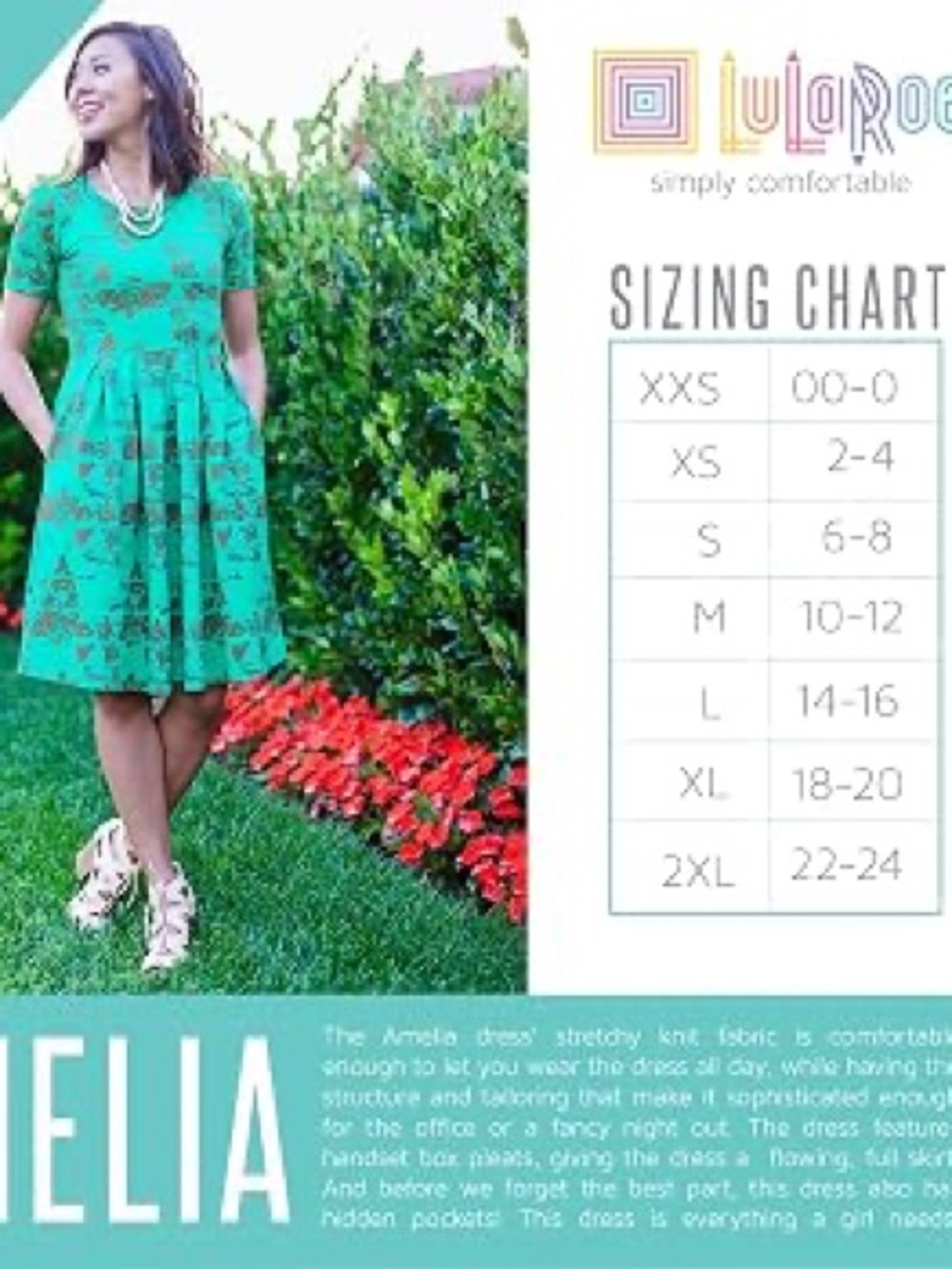 Large LuLaroe Amelia Dress - Picture 2 of 2